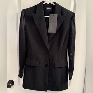 The Kooples Marta Crepe Blazer Black 36 NEW WITH TAGS